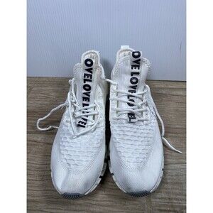 Men’s White Fashion Sneakers Size 10-10.5 Chunky Sole “LOVE” Streetwear Style
